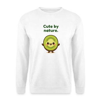 Motif kiwi Mignon par nature - Sweat-shirt Unisexe - blanc - Devant