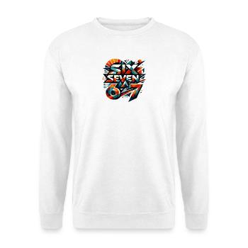 Explosion géométrique de 67 couleurs - Sweat-shirt Unisexe - blanc - Devant