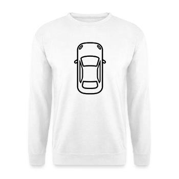 Voiture - Sweat-shirt Unisexe - blanc - Devant