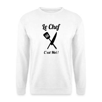 The head chef is me - Unisex Sweatshirt - white - Front