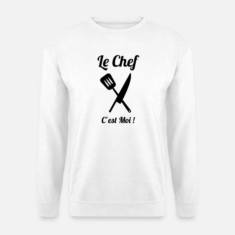 Le chef de cuisine, c’est moi - Sweat-shirt Unisexe - blanc