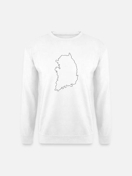 Map of South Korea - Unisex Sweatshirt - white