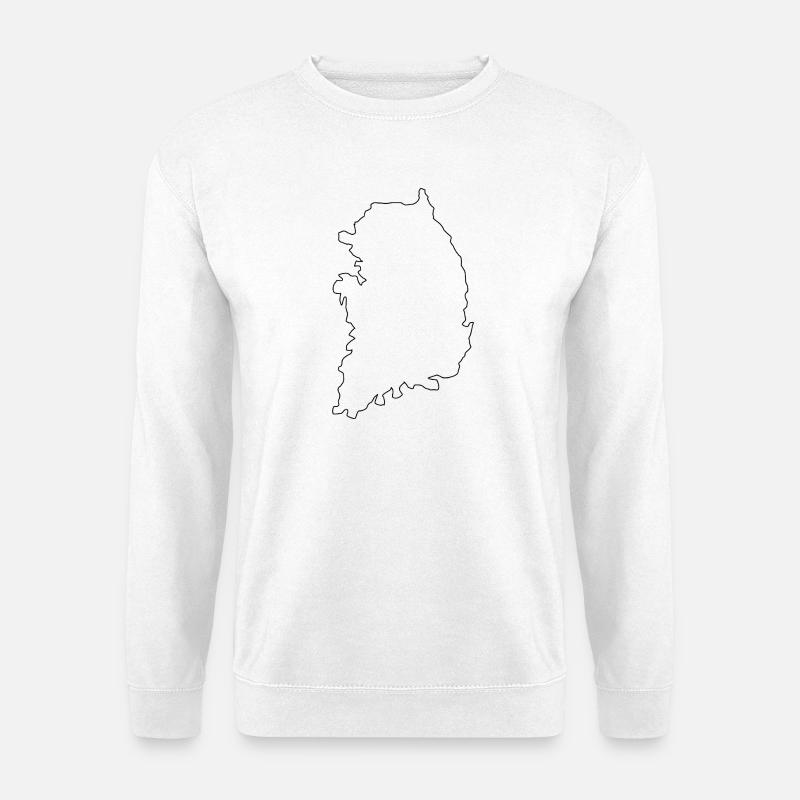 Karte von Südkorea - Unisex Pullover - Weiß