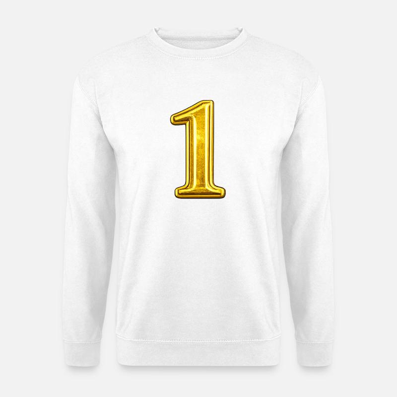 Goldene Eins Glanz - Unisex Pullover - Weiß