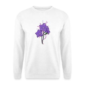 Flower purple with pink purple aspects - Unisex Sweatshirt - white - Front