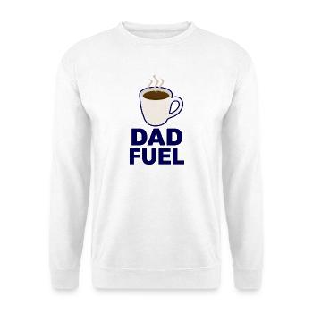 Dad Fuel – Kaffeebetriebenes Papa-Design - Unisex Pullover - Weiß - Vorne