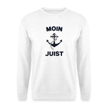 Moin Juist – Conception d’ancres maritimes - Sweat-shirt Unisexe - blanc - Devant