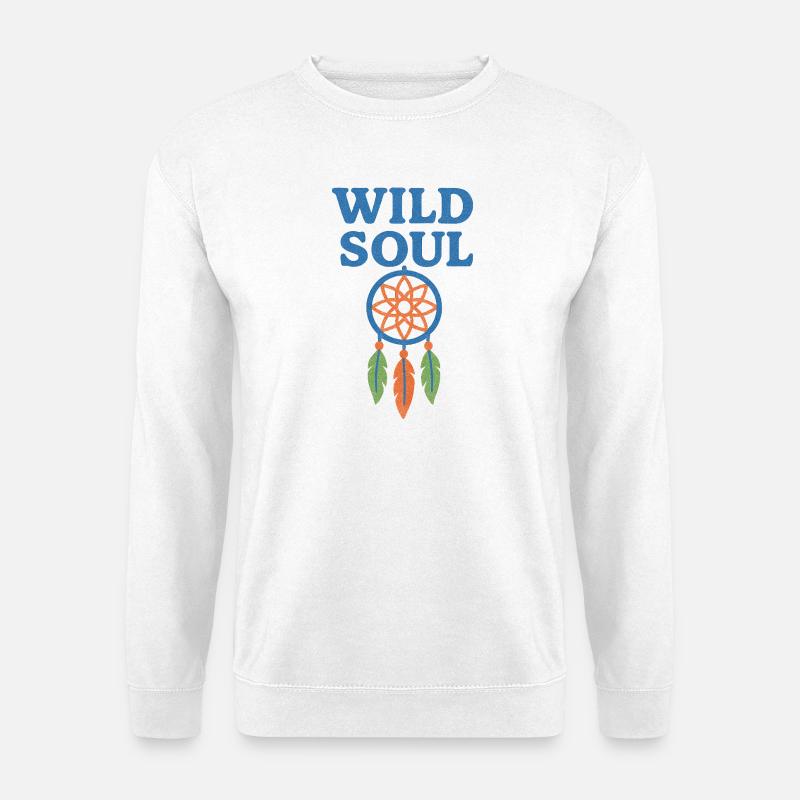 Wilde Seele Traumfänger - Unisex Pullover - Weiß