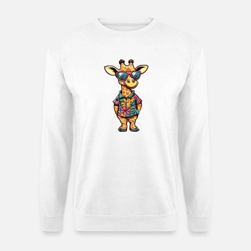 Giraffe Comic Vacation - Unisex Sweatshirt - white