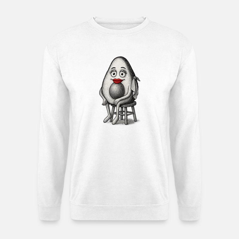 Skurrile Avocado - Unisex Pullover - Weiß