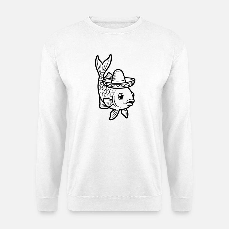 Sombrero de poisson - Sweat-shirt Unisexe - blanc