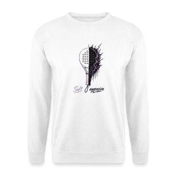 Soft Aggressive Padel Neon - Unisex Sweatshirt - white - Front