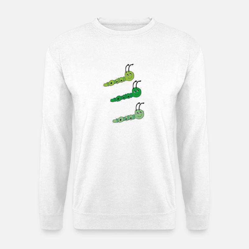 Chenilles en triplé - Sweat-shirt Unisexe - blanc