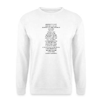 Déclaration de positivité - Sweat-shirt Unisexe - blanc - Devant