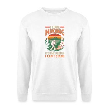 Hiking Mountain Trail Backpacking Outdoors Poaching - Unisex Sweatshirt - white - Front