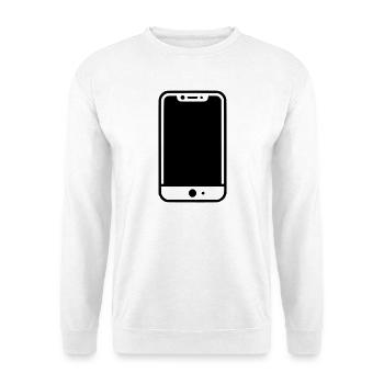 mobile phone - Unisex Sweatshirt - white - Front