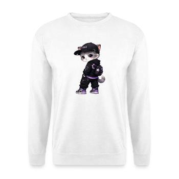 Urban Cat Purple - Unisex Pullover - Weiß - Vorne
