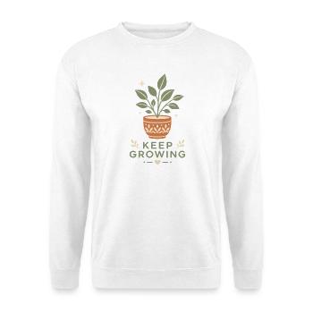 Keep Growing – Plant Self-Love Growth - Unisex Sweatshirt - white - Front
