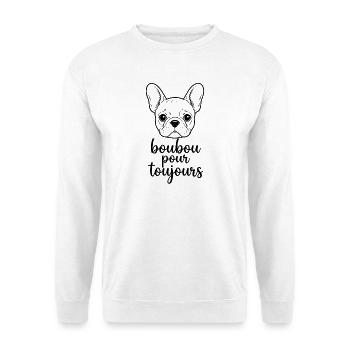 Boubou pour toujours - 002b - Sweat-shirt Unisexe - blanc - Devant