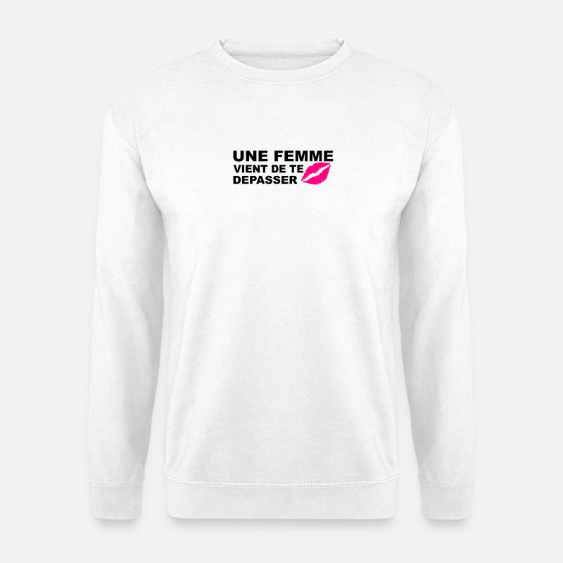 lustiger Aufkleber - Unisex Pullover - Weiß