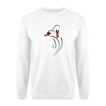 Duo de cygnes amoureux - Sweat-shirt Unisexe - blanc - Devant