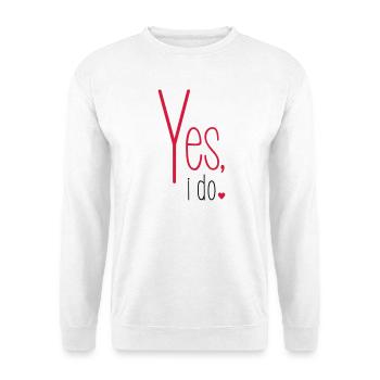 Oui je fais bachelorette party mariée groomheart - Sweat-shirt Unisexe - blanc - Devant
