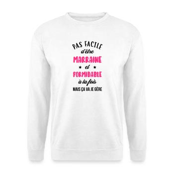 Patin / Pate / Patentochter / Patensohn - Unisex Pullover - Weiß - Vorne