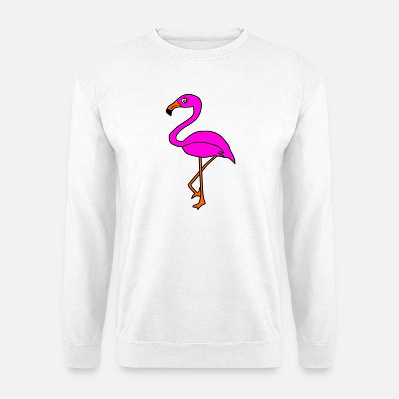 Flamingos Vogel Vögelchen Tiere Geschenk - Unisex Pullover - Weiß