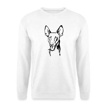Pharaoh dog (Kelb-tal Fenek) head - Unisex Sweatshirt - white - Front