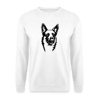 La tête de Malinoi - Sweat-shirt Unisexe - blanc - Devant