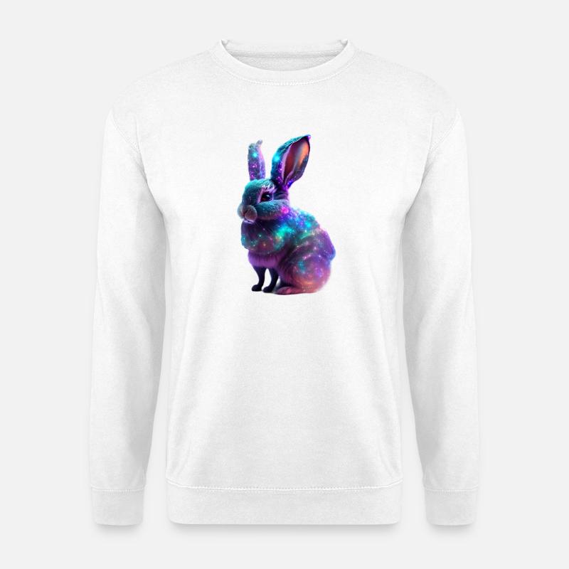Cosmic Nebula Rabbit - Unisex Sweatshirt - white