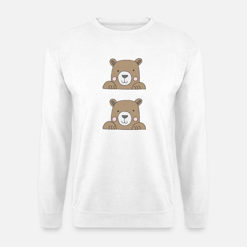 bären im Doppelpack - Unisex Pullover - Weiß