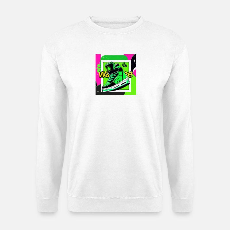 Neon Sneaker Pop Art - Unisex Pullover - Weiß