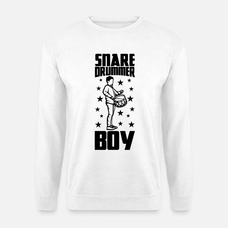 Drum player boy - Unisex Sweatshirt - white