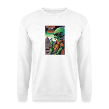 Grünes Alien Vape auf Mars - Unisex Pullover - Weiß - Vorne