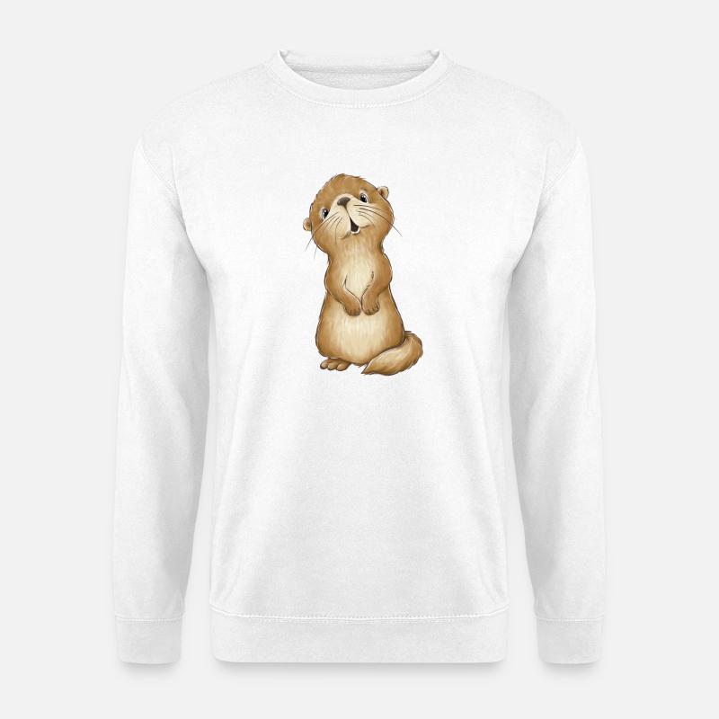 Süsser Otter - Unisex Pullover - Weiß