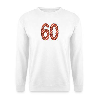 60. 60 ANS. 60e ANNIVERSAIRE. ANNIVERSAIRE 60 ANS. - Sweat-shirt Unisexe - blanc - Devant