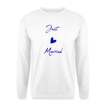 PAAR. GERADE VERHEIRATET. Junggesellinnenabschied. VALENTINSTAG. LIEBE. - Unisex Pullover - Weiß - Vorne