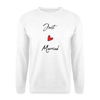 PAAR. GERADE VERHEIRATET. Junggesellinnenabschied. VALENTINSTAG. LIEBE. - Unisex Pullover - Weiß - Vorne