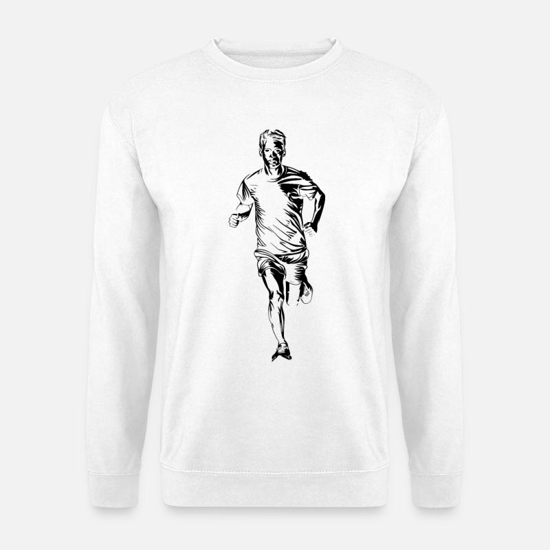 Jogger Zeichnung - Unisex Pullover - Weiß