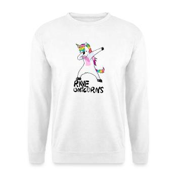 Logo Rave Unicorns Black Text - Unisex Pullover - Weiß - Vorne