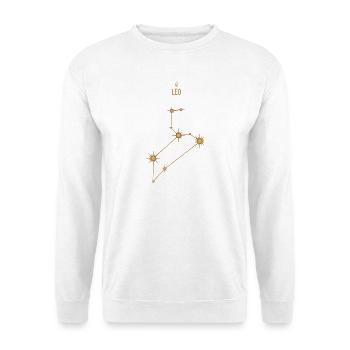 Leo Zodiac Sign Star Constellation Golden Tones - Unisex Sweatshirt - white - Front