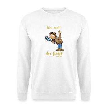 Detektiv Illustration - Unisex Pullover - Weiß - Vorne