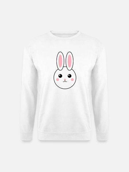 Buntes abstraktes Hasen-Design - Unisex Pullover - Weiß