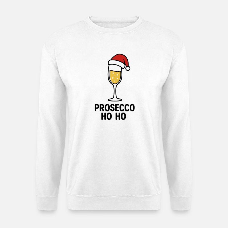 Prosecco Ho Ho – Christmas Prosecco Sweater - Unisex Sweatshirt - white