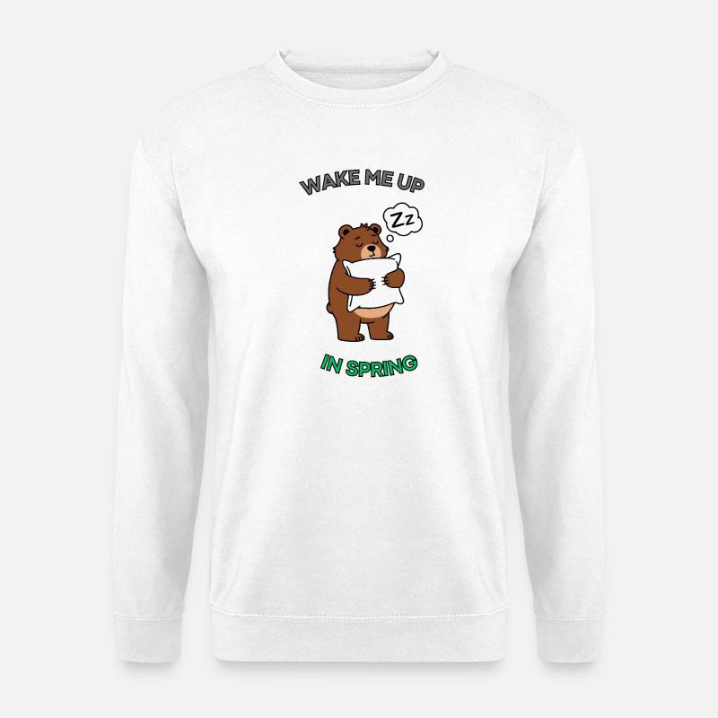 Schläfriger Bär - Unisex Pullover - Weiß