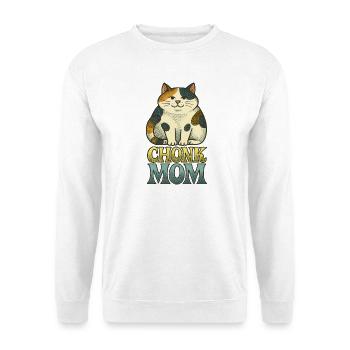 Chonk Mom Calico Cat - Unisex Sweatshirt - white - Front