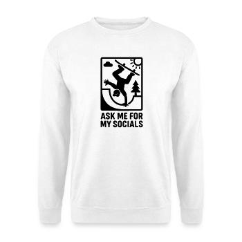 Skateboard Réseaux sociaux - Sweat-shirt Unisexe - blanc - Devant