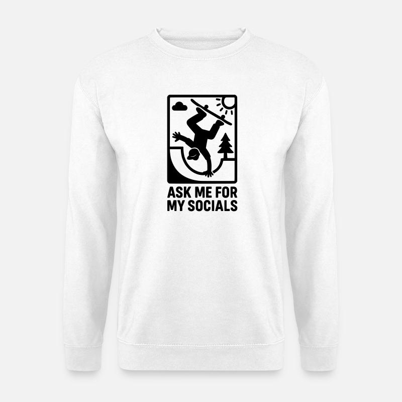 Skateboard Socials - Unisex Pullover - Weiß