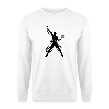 Tennis Player Illustration Tennis - Unisex Sweatshirt - white - Front